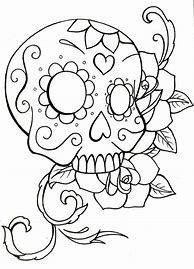 Image result for Sugar Skull Coloring Pages