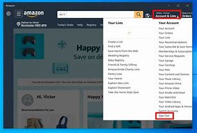 Image result for Where Is the Log Out Button in Amazon App