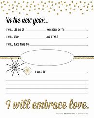Image result for New Year Resolution Blank List