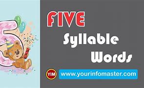 Image result for 5 Syllable Words