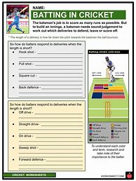 Image result for Cricket Worksheets