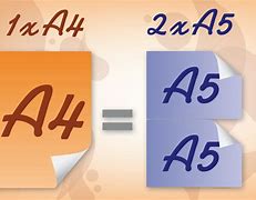 Image result for A5 Paper Compared to A4