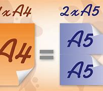 Image result for A4 A5 Paper Size
