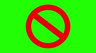 Image result for Red No Sign Greenscreen