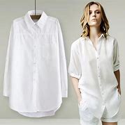 Image result for Ladies Long Sleeve White Shirt