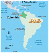 Image result for Colombia South America Map