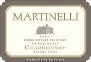 Image result for Martinelli+Chardonnay+Sea+Ridge+Meadow+Three+Sisters