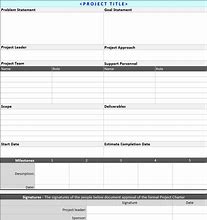 Image result for 5S Project Charter Template