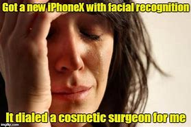 Image result for Face Recognition iPhone X Meme