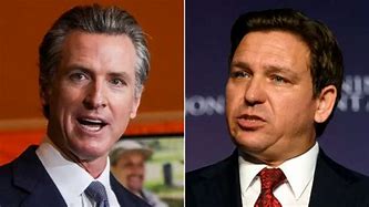 Image result for Gavin Newsom Ron DeSantis