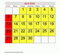 Image result for Calendar for 2042