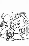 Image result for Angel and Devil Coloring Pages