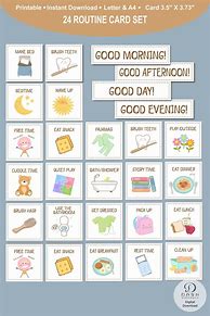 Image result for Printable Daily Routine Cards for Kids