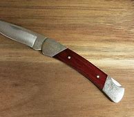 Image result for Buck Pocket Knife Wooden Scales