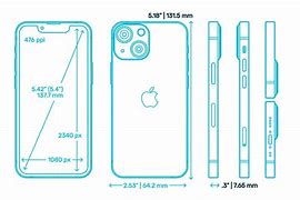 Image result for iPhone 13 Mini Size in Inches