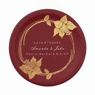Image result for Maroon and Gold Paper Plates