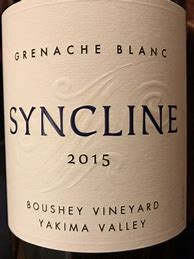 Image result for Syncline Grenache Blanc Boushey