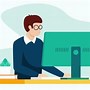 Image result for Looking at Computer Vector