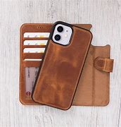 Image result for iPhone 12 Mini Tooled Leather Magnetic Wallet Case