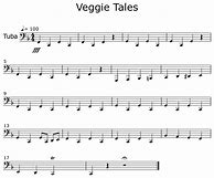 Image result for VeggieTales Tuba Sheet Music