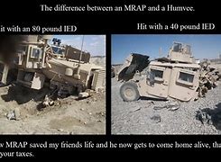 Image result for Humvee vs MRAP