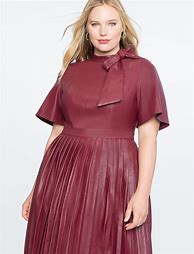 Image result for Red Faux Leather Plus Size Dress