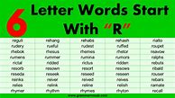 Image result for 6 Letter R Words