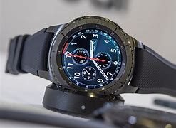 Image result for Samsung Gear S3 Frontier Watch Long Black Leather Bands