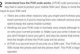 Image result for T-Mobile PUK Code