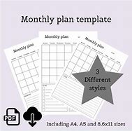 Image result for Monthly Plan Template AM PM