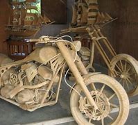 Image result for Full Size Wooden Motorcycle