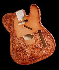 Image result for Guitar Tooled Leather