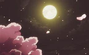 Image result for Anime Moon and Clouds GIF