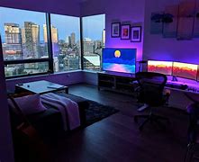 Image result for Room Inspo with Desk and Gaming Setup