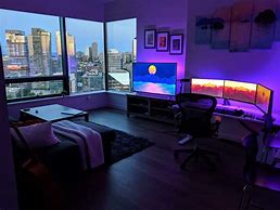 Image result for Aesthetic Gaming Room Setup