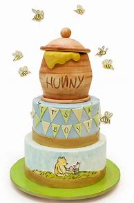 Image result for Winnie the Pooh Honey Baby Shower Cake