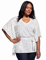 Image result for Belted Tunic Plus Size Tops for Women