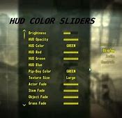 Image result for Fallout 3 HUD Color in RGB