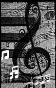 Image result for Music Notes Black Background