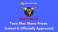Image result for Taco Mac Menu