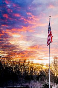 Image result for American Flag at Sunrise