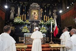 Image result for Pope Praying to Mary