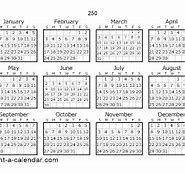 Image result for 250 Year Calendar