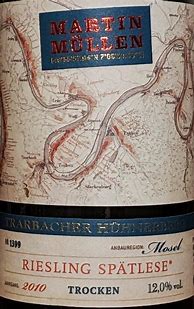 Image result for Martin Mullen Trarbacher Huhnerberg Riesling Spatlese * trocken