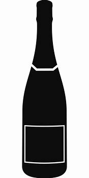 Image result for Vector Black Champagne Bottle