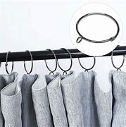 Image result for Curtain Rod Rings with Extra Long Clips