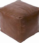 Image result for Square Leather Pouf