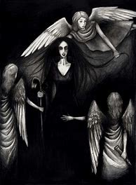 Image result for Gothic Angel Line Drawing