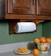 Image result for Wooden Paper Towel Holder Under Cabinet