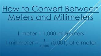Image result for How to Convert Millimeters to Meters